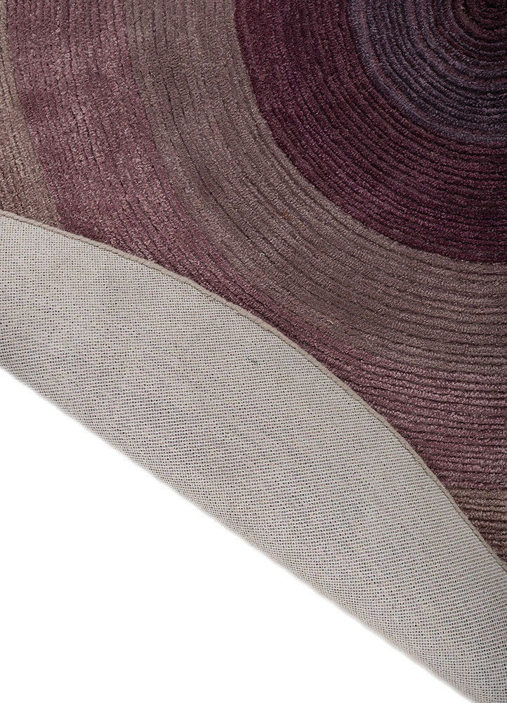 come around beige and brown wool and viscose hand tufted Rug - Backing Shot come around beige and brown wool and viscose hand tufted Rug - Backing Shot