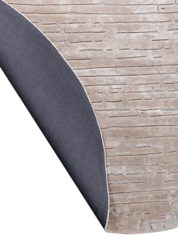 cera ivory wool and viscose hand tufted Rug - Backing Shot