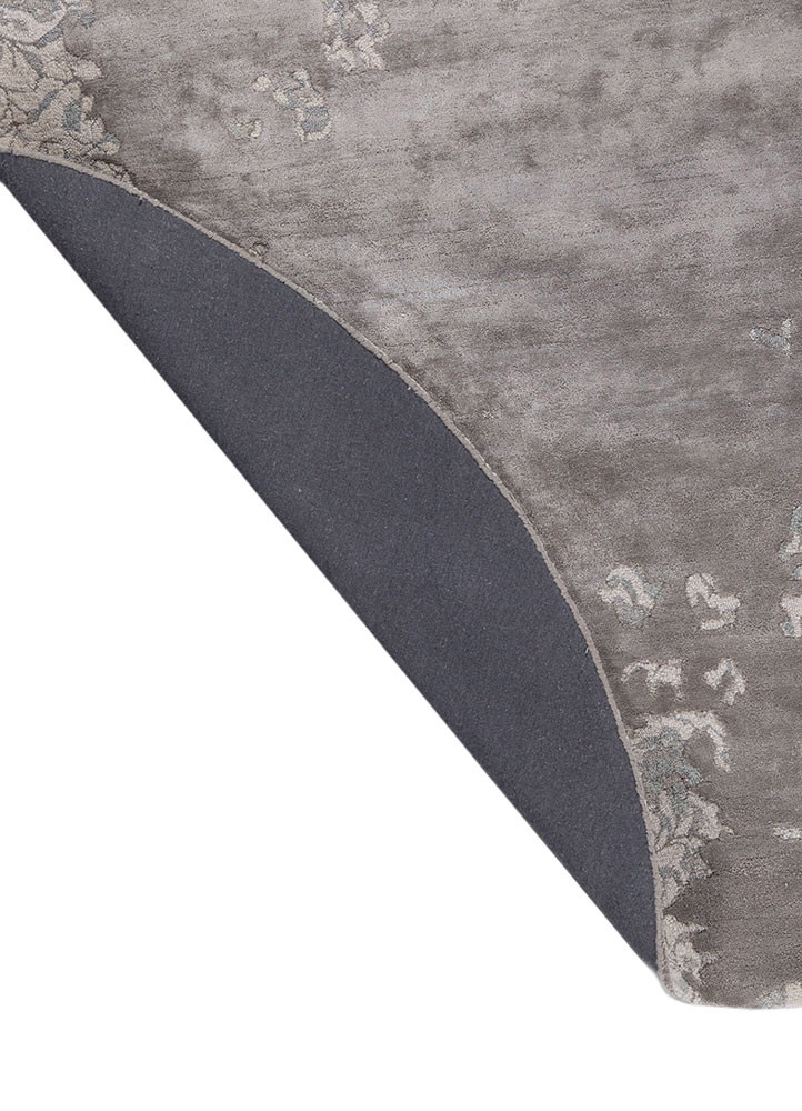 mythos grey and black wool and viscose hand tufted Rug - Backing Shot mythos grey and black wool and viscose hand tufted Rug - Backing Shot