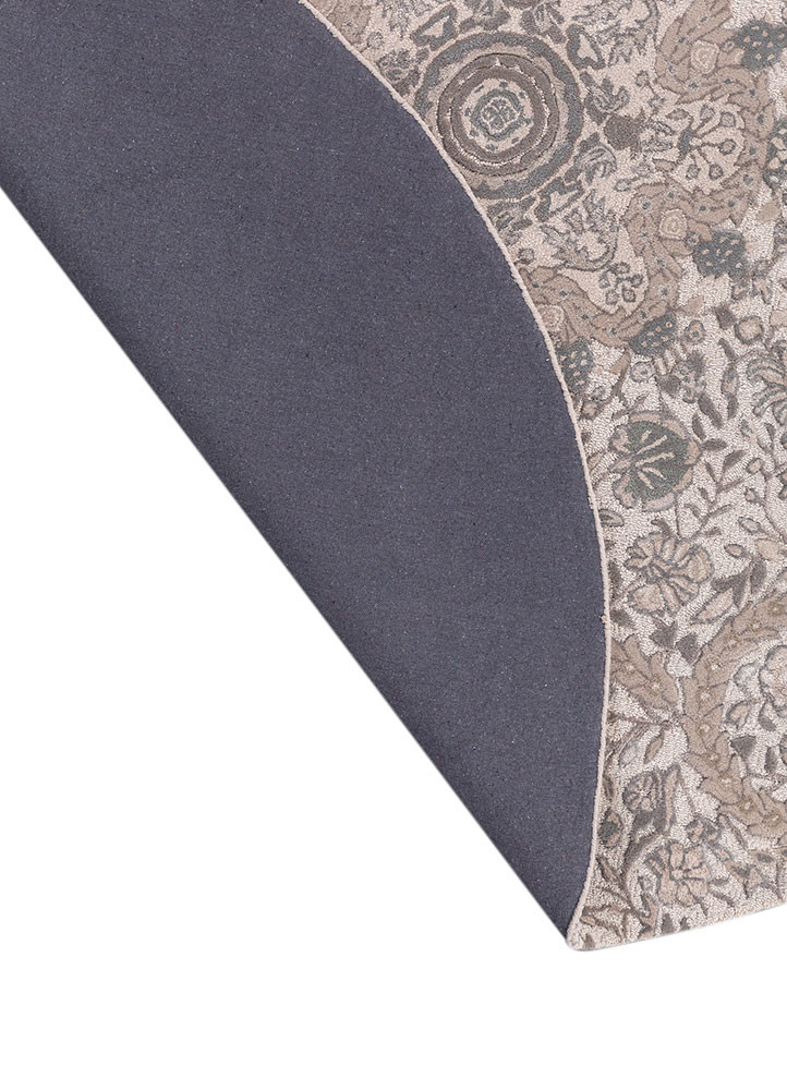 bodhi ivory wool and viscose hand tufted Rug - Backing Shot