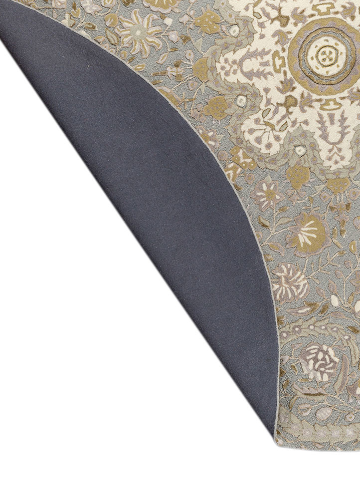 bodhi blue wool and viscose hand tufted Rug - Backing Shot