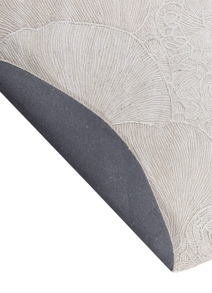 aurelia ivory wool and viscose hand tufted Rug - Backing Shot
