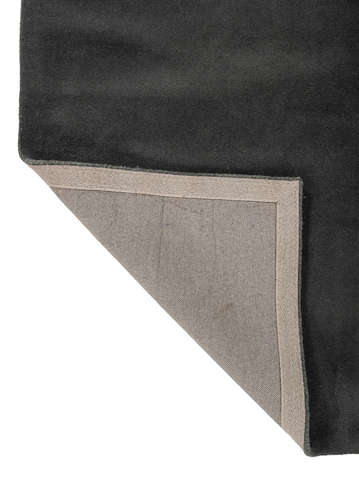 acar grey and black wool hand tufted Rug - Backing Shot acar grey and black wool hand tufted Rug - Backing Shot