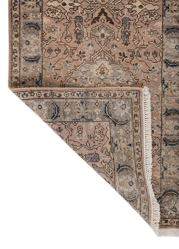 someplace in time beige and brown afghan wool hand knotted Rug - Backing Shot someplace in time beige and brown afghan wool hand knotted Rug - Backing Shot