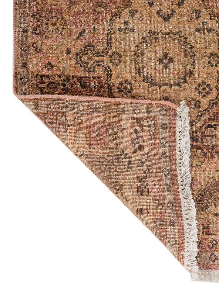 white noise red and orange wool hand knotted Rug - Backing Shot white noise red and orange wool hand knotted Rug - Backing Shot