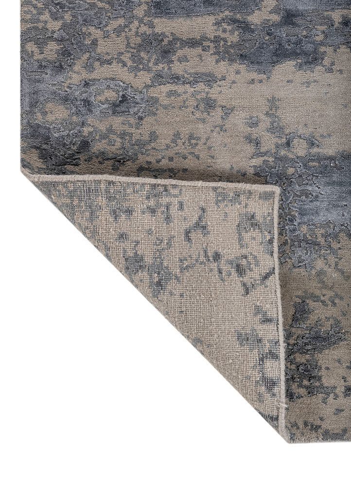 project error by kavi grey and black wool and bamboo silk hand knotted Rug - Backing Shot project error by kavi grey and black wool and bamboo silk hand knotted Rug - Backing Shot