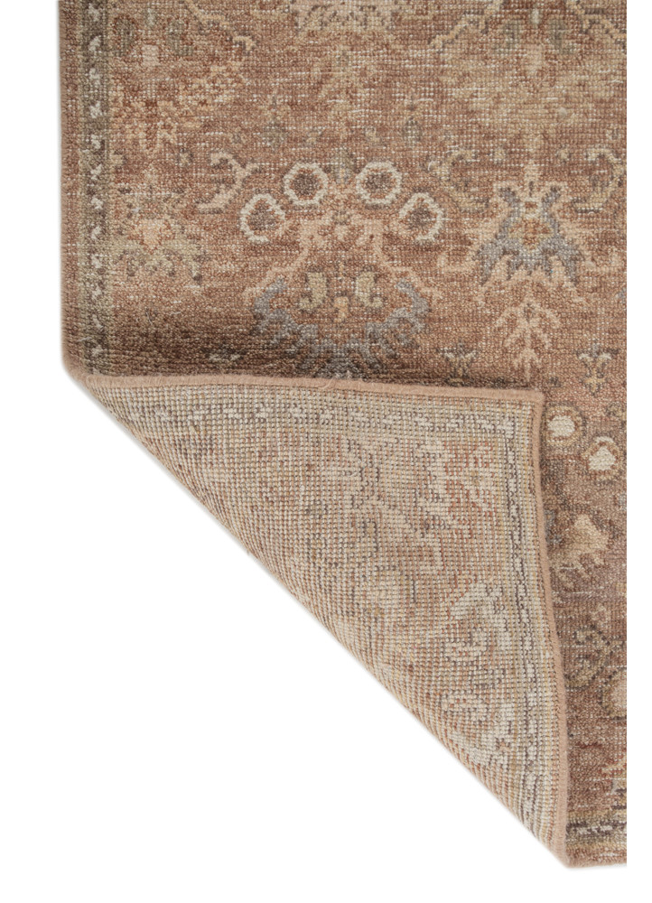 erbe red and orange wool hand knotted Rug - Backing Shot erbe red and orange wool hand knotted Rug - Backing Shot