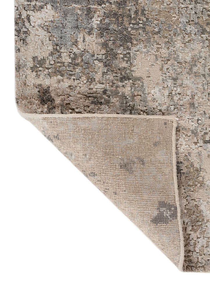 uvenuti ivory wool and bamboo silk hand knotted Rug - Backing Shot uvenuti ivory wool and bamboo silk hand knotted Rug - Backing Shot