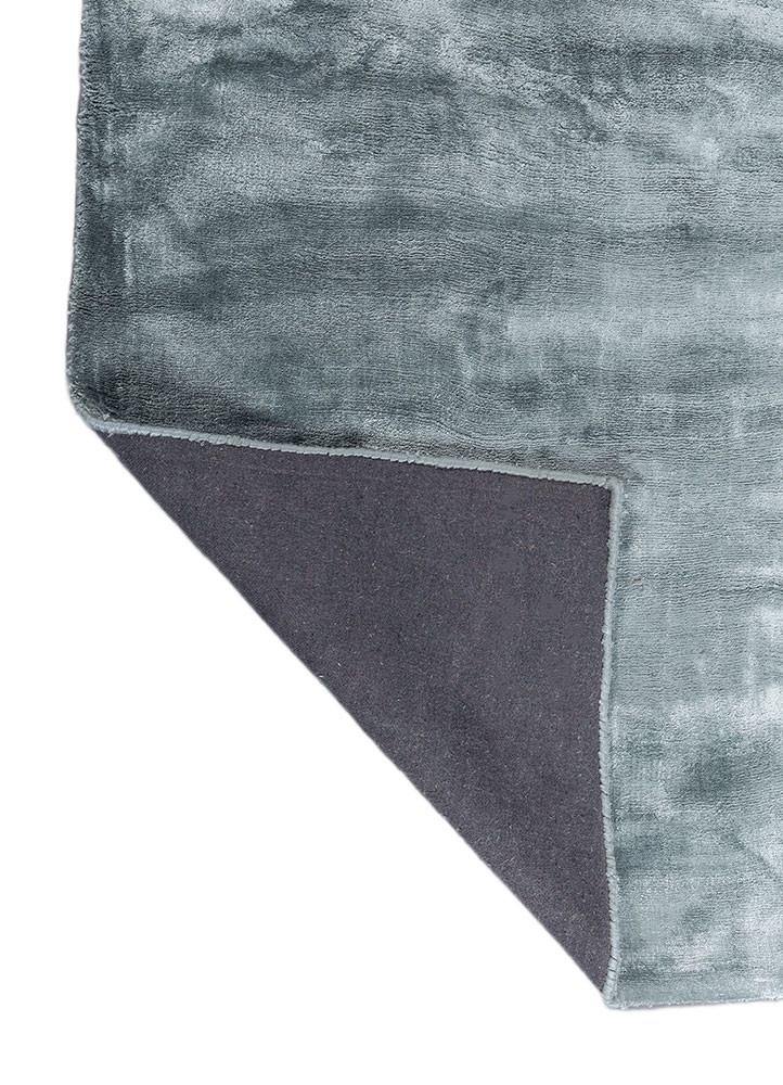basis blue viscose hand loom Rug - Backing Shot basis blue viscose hand loom Rug - Backing Shot