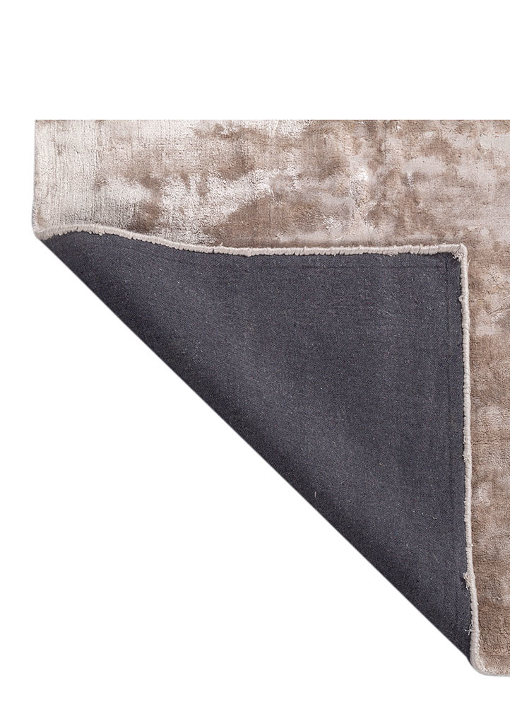 basis grey and black viscose hand loom Rug - Backing Shot