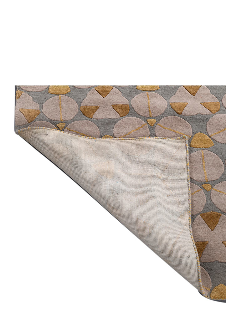 jaipur wunderkammer beige and brown wool and viscose hand tufted Rug - Backing Shot jaipur wunderkammer beige and brown wool and viscose hand tufted Rug - Backing Shot