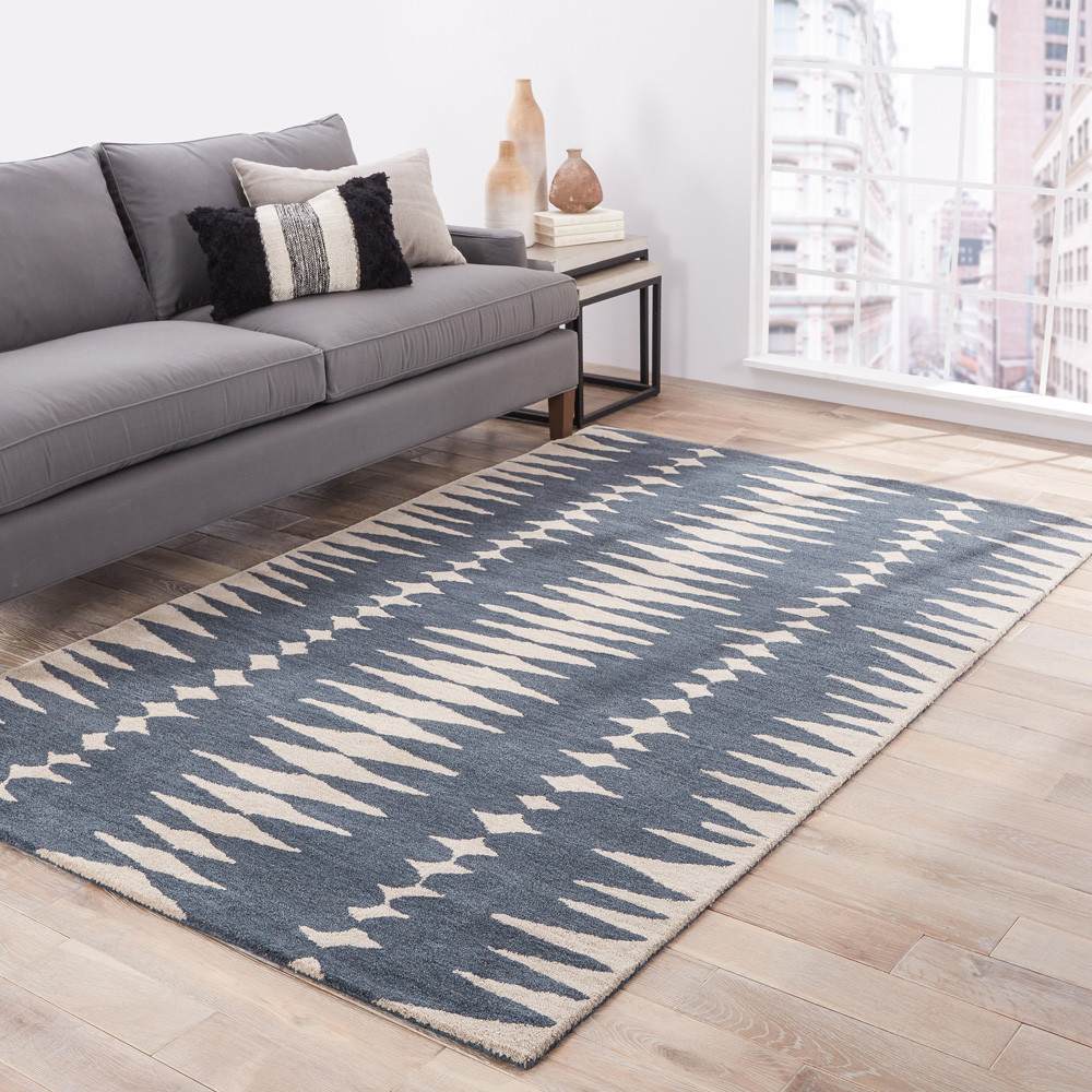 Tac Rug Modo Blue Hand Tufted Wool Rugs-Tac-4540-Jaipur Rugs ES